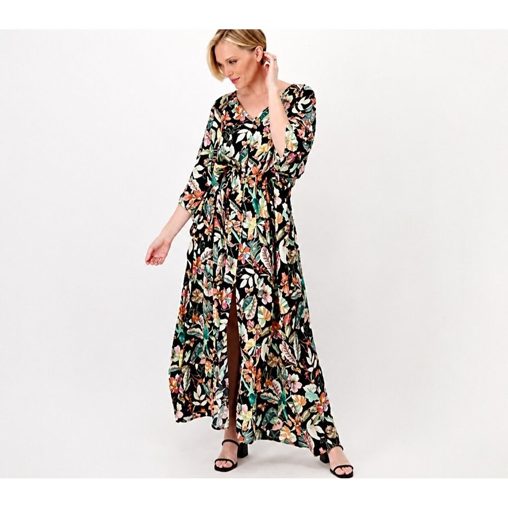 Attitudes by Renee Global Illusions Cocoon Maxi Dress